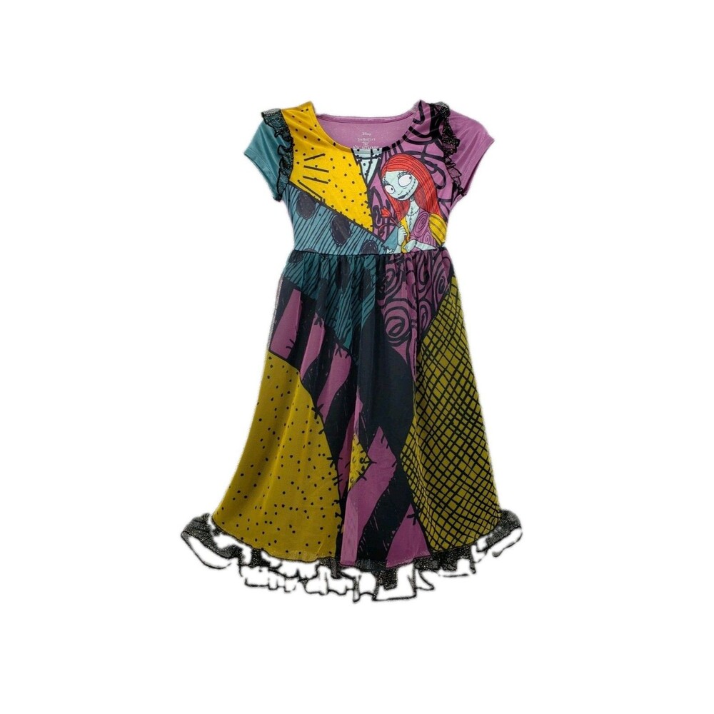 Disney Nightmare Before Christmas Girls Sally Cosume Dress Size 6 / 6X Halloween